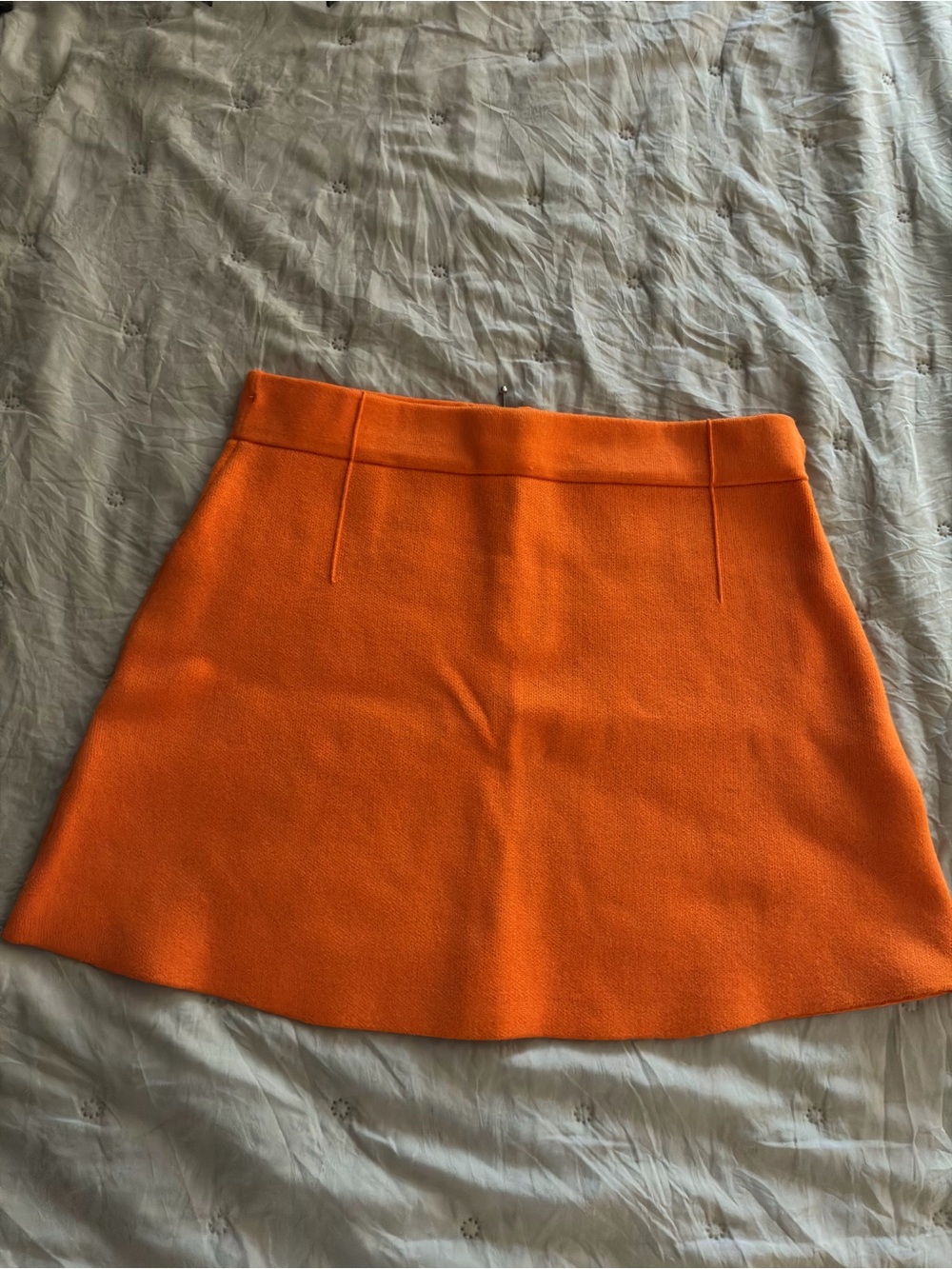 Zara Vibrant Orange A-Line Mini Skirt